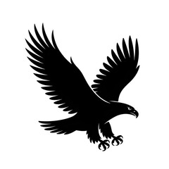 Fototapeta premium Powerful eagle soaring with outstretched wings, a symbol of freedom, strength, and ambition.