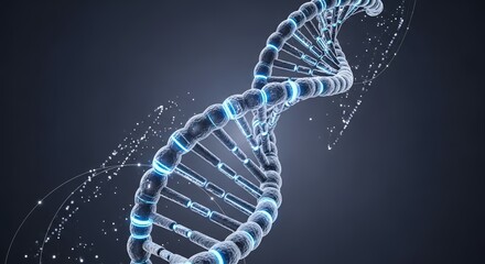 Modern DNA structure reveals genetic research with beautiful detail