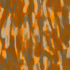 A vibrant seamless pattern with abstract, painterly brushstrokes in multi-colored shades of yellow, orange, red, green, blue, and other hues, creating a dynamic and lively design.