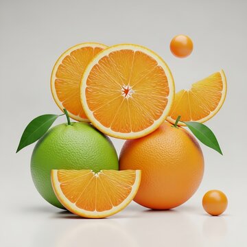 oฃModern Graphic Concept of Healthy Tropical Fruit