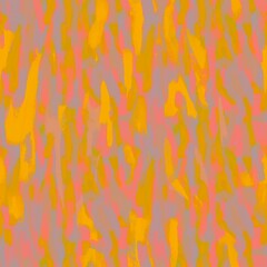 A vibrant seamless pattern with abstract, painterly brushstrokes in multi-colored shades of yellow, orange, red, green, blue, and other hues, creating a dynamic and lively design.