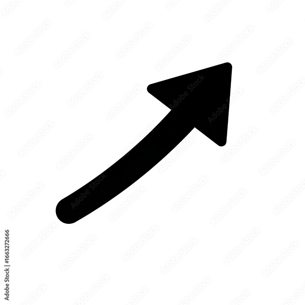 Poster black arrow up png file – simple minimal arrow graphic – isolated on transparent background png for 
