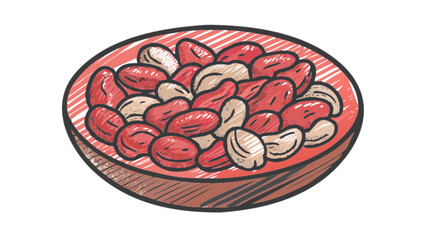 Delicious healthy snack of mixed nuts in bowl nutrition food protein diet vegetarian vegan recipe 100