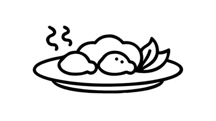 Fototapeta premium Delicious food plate meal dish cuisine restaurant gourmet dinner lunch cooking recipe recipe illustration