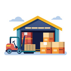 Naklejka premium forklift truck
