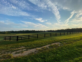 Obraz premium rural landscape with fence