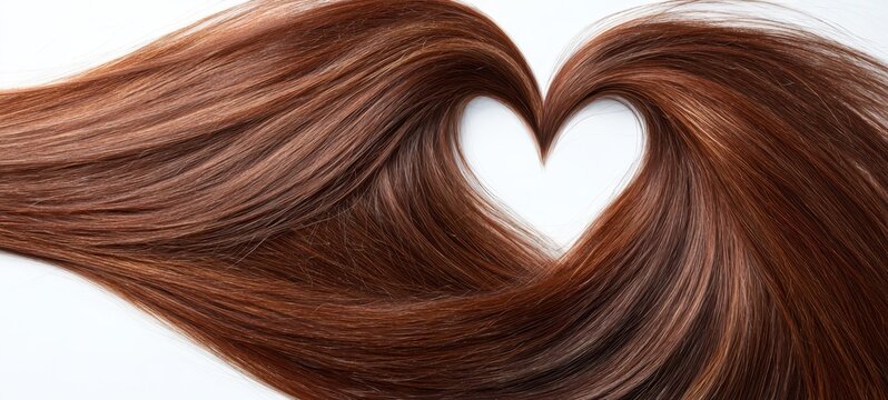 The hair styled in an elegant heart shape symbolizing love and beauty. - Powered by Adobe