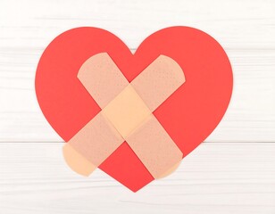 Heart with bandages
