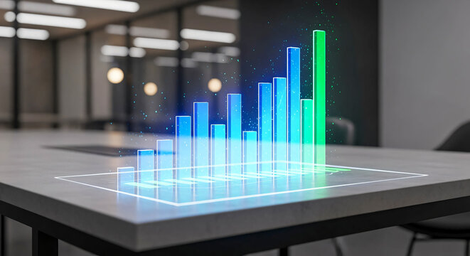 Holographic Growth Chart on Conference Table