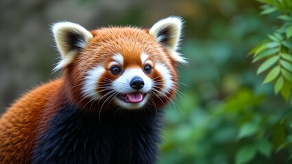 Happy Red Panda Portrait