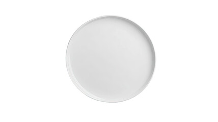 Empty white plate isolated on white background