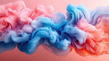 A vibrant canvas of swirling pastel hues, where blue waves like liquid silk danced amidst pink streams of paint, promising a captivating backdrop for your creative projects 