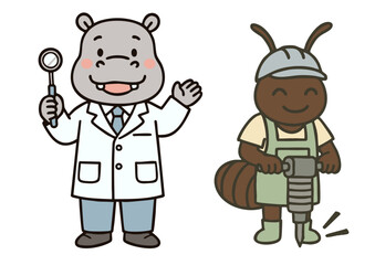 カバの歯医者と働き者のアリ