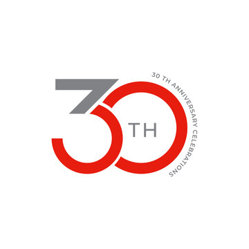 30 years anniversary celebrations logo concept