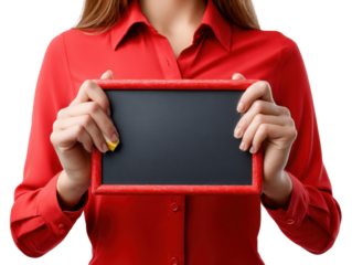 woman holding tablet pc
