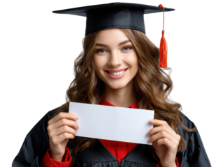 young female graduate with diploma