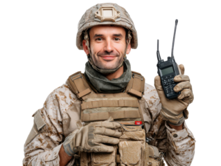 young soldier with rifle