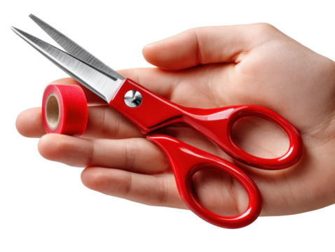 scissors in hand