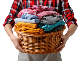 basket with clothes
