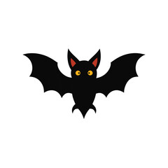 Obraz premium Watercolor halloween scary bat isolated on white background creepy festive spooky illustration