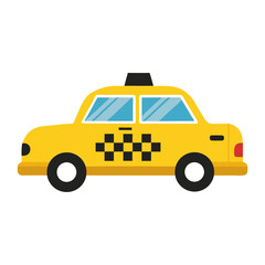 yellow taxi car vector illustration