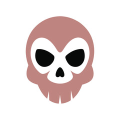 Watercolor spooky skull mask isolated on white background halloween eerie festive illustration