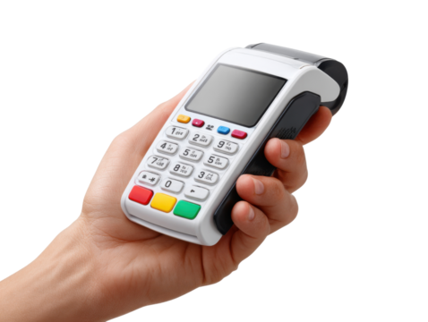 hand holding calculator