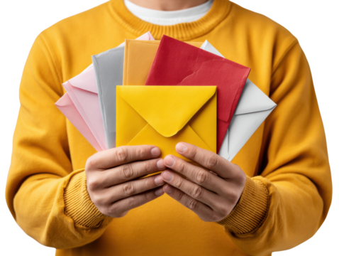 businessman holding a blank card