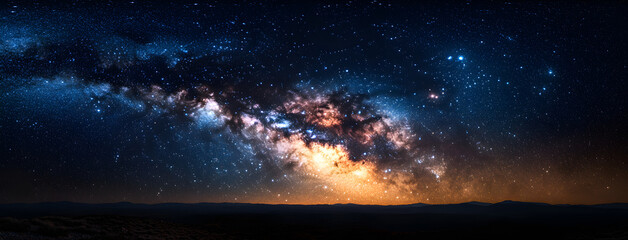 Magnificent Milky Way galaxy spanning across a brilliant star-filled night sky, symbolizing stargazing, space exploration, cosmic wonder, and the breathtaking beauty of astronomy.