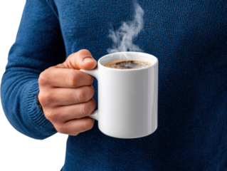 man holding a cup of coffee