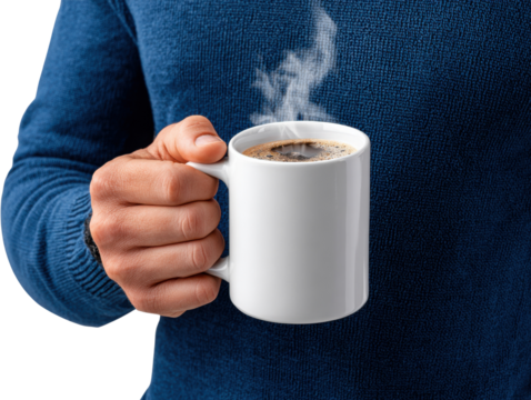 man holding a cup of coffee