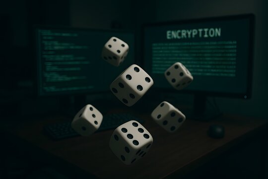 Cybersecurity Technology: Six-Sided Dice Code in Gaming and Encryption  - Powered by Adobe