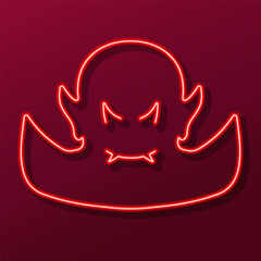 vampire neon sign, colorful modern design trends on black background. Vector illustration.