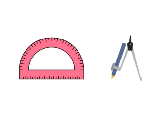 pencil and ruler on white