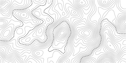 Topographic map pattern background vector. Abstract mountain terrain map background with abstract shape line texture