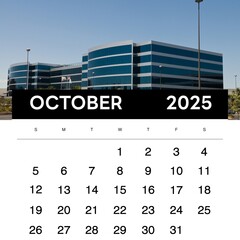 Obraz premium cool and interesting October calendar