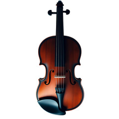 Fototapeta premium Photo of violin isolated on transparent background