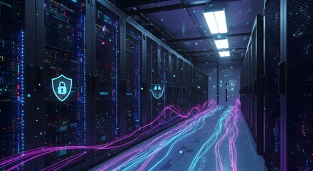 Secure Data Center: Servers with Cyber Security Protection