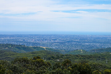 Obraz premium Mount Lofty view and lighthouse, South Australia 