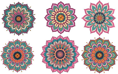 beautiful colorful mandala designs for decoration and art inspiration