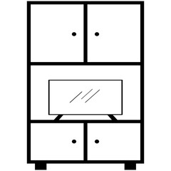 cartoon style illustration of furniture