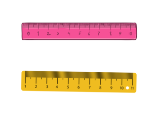 Ruler icon isolated on white background. Simple office and school supplies.