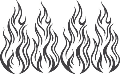 Fototapeta premium hand drawn fire flame icon vector illustration