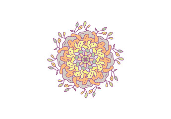 cute mandala abstract floral background for decoration and cover book