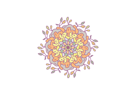 cute mandala abstract floral background for decoration and cover book