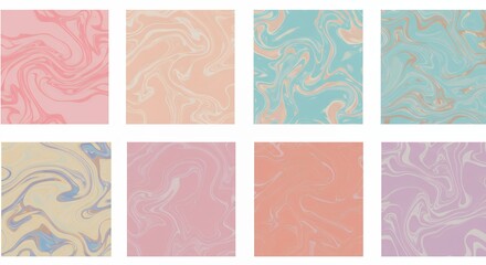 Pastel swirl backgrounds set