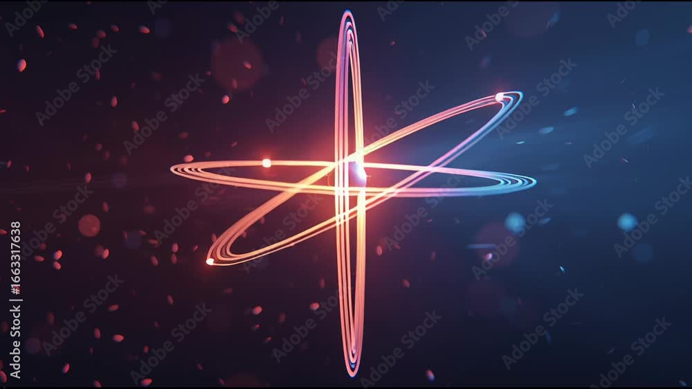 Poster exploring the fascinating world of atomic structure and energy at a science lab