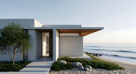 Contemporary beach house architecture offering serene coastal living style