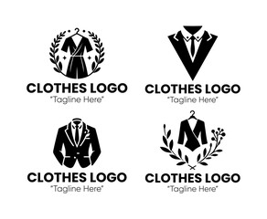 4 Clothes Logo Set Modern Minimalist Fashion Apparel Brand Design