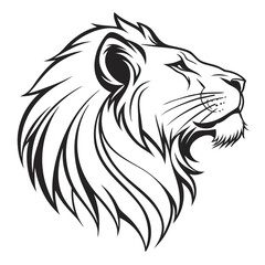 Lion head logo icon, lion face vector Illustration, on a isolated background, EPS